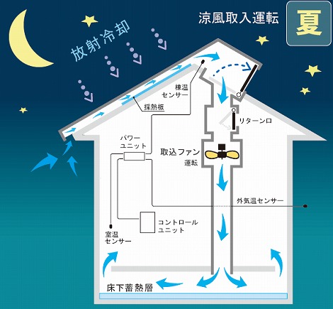 夏の夜間