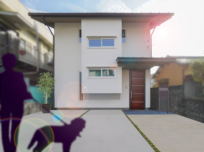 自然素材のの家具のあるマクスの家の画像