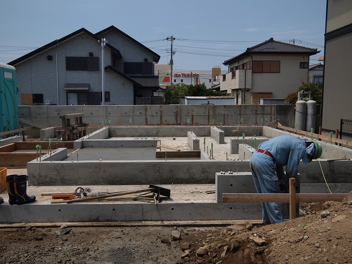 木造三階建ての家、もうすぐ上棟