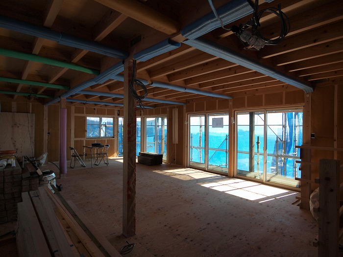 静岡県富士市の新築住宅　二階リビングの家内部