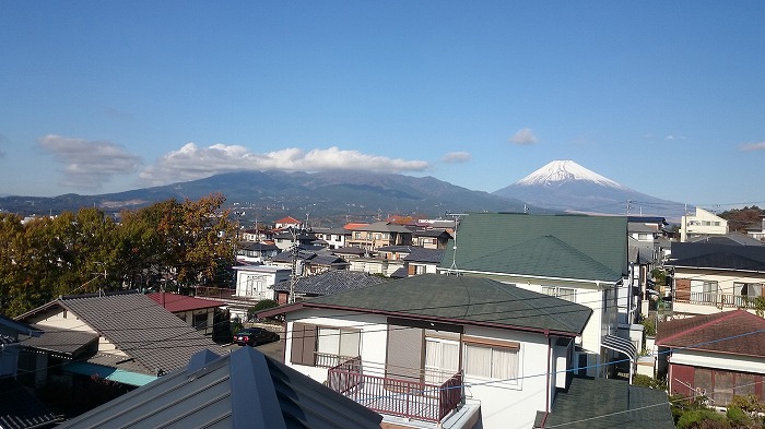 三島市　煙突掃除　からの富士山