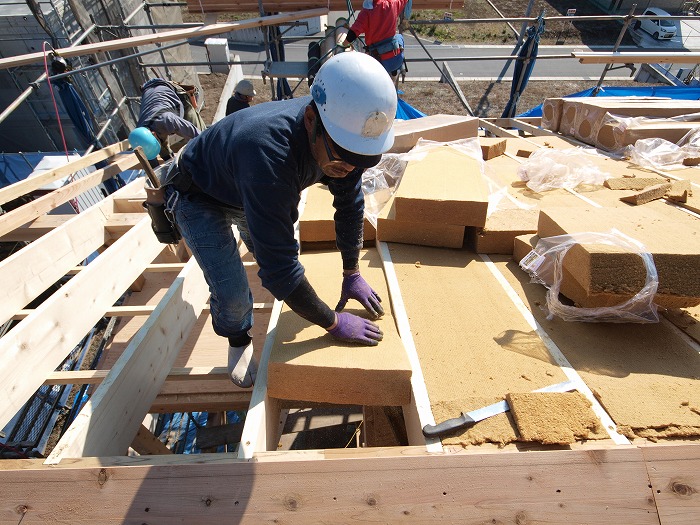 三島市　新築住宅構造見学会　木質繊維断熱材