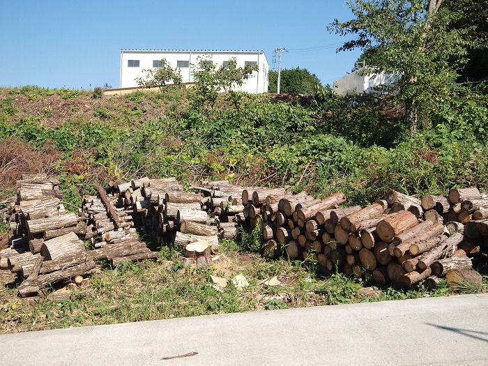 富士宮市　新築住宅　大量の薪