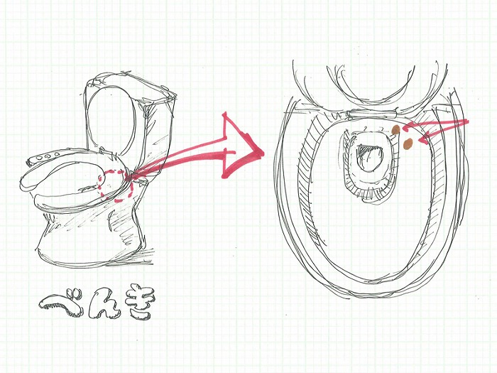 富士市　トイレのリフォーム　ウォシュレット破損