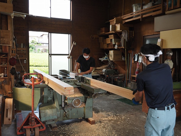 富士宮市　薪ストーブの家　造作加工