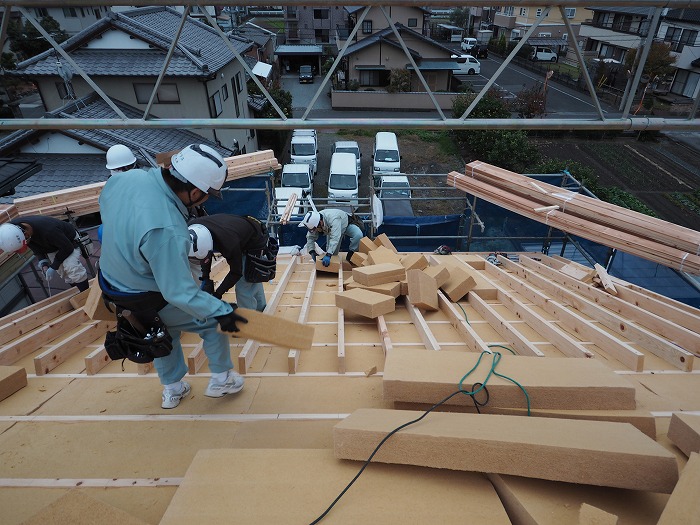 富士市　新築住宅　木質繊維断熱材
