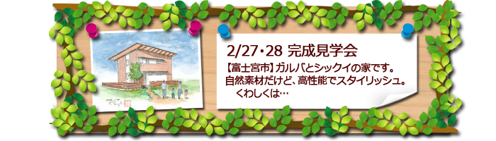 富士宮市　ガルバと漆喰の家　完成見学会