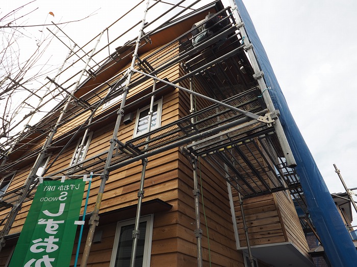 富士市　新築住宅　外壁木製サイディング