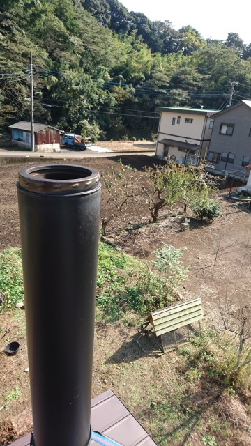 富士市　注文住宅で設置した薪ストーブの煙突掃除