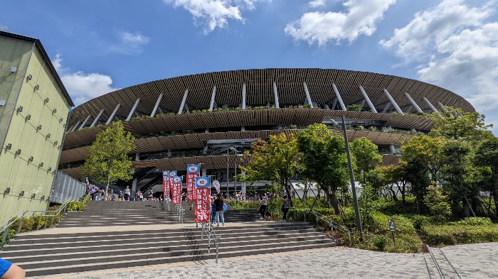 国立競技場でラグビーフランス戦の観戦