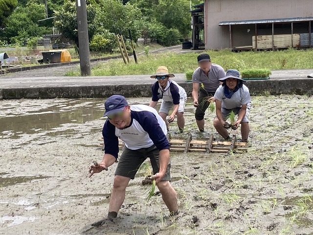 人生初、田植え体験！