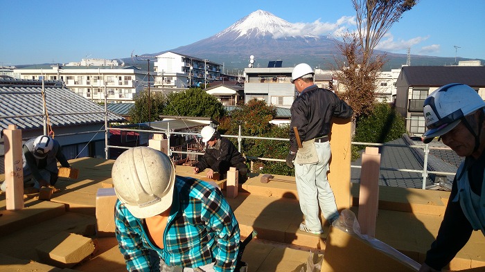 富士宮市の新築住宅 屋根断熱