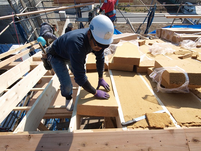 三島市 新築住宅構造見学会 木質繊維断熱材