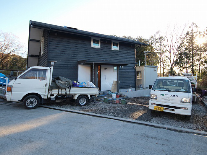 富士宮市薪ストーブの家 木と漆喰