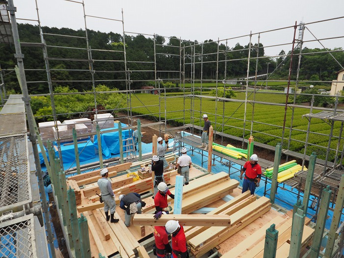 富士宮市 新築住宅 上棟開始