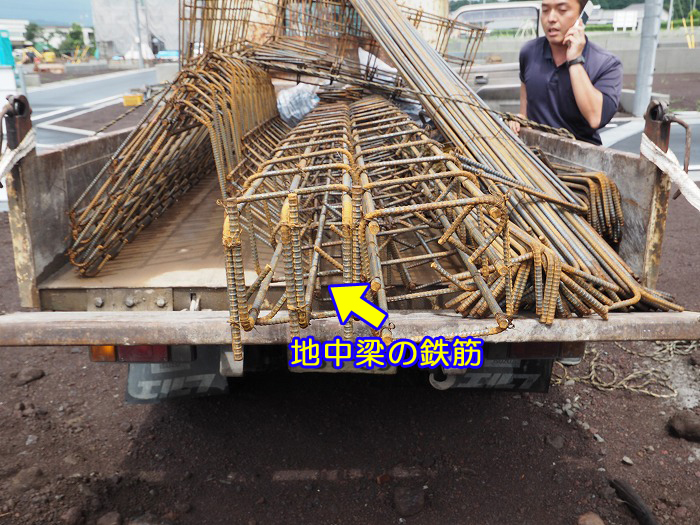 富士宮市 新築工事 耐震等級3の地中梁鉄筋