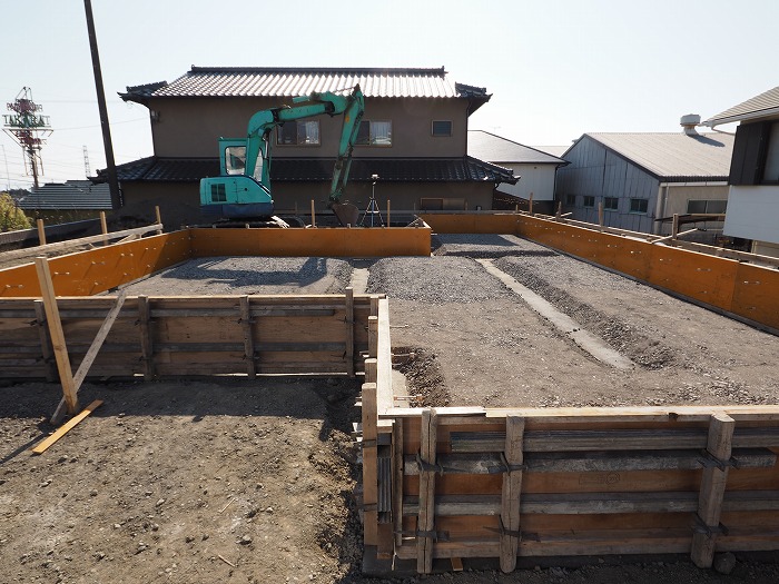 富士市 新築住宅モデルハウス べた基礎下地