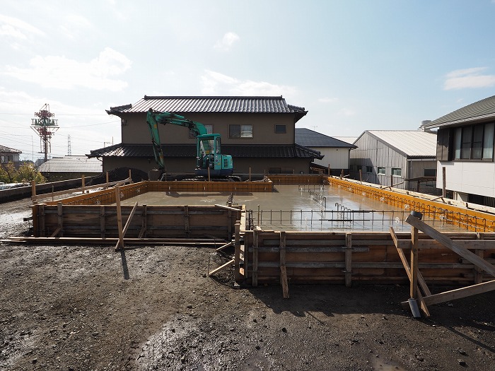 富士市 新築住宅 基礎ベース工事完了