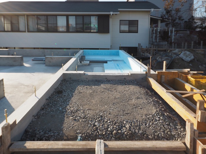 富士市 モデルハウス 玄関土間の基礎断熱