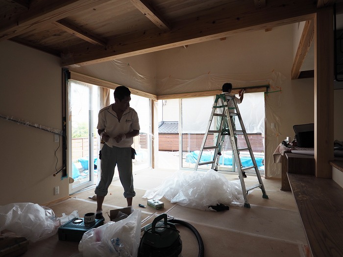 富士市 モデルハウス 冨嶽町家 塗装工事