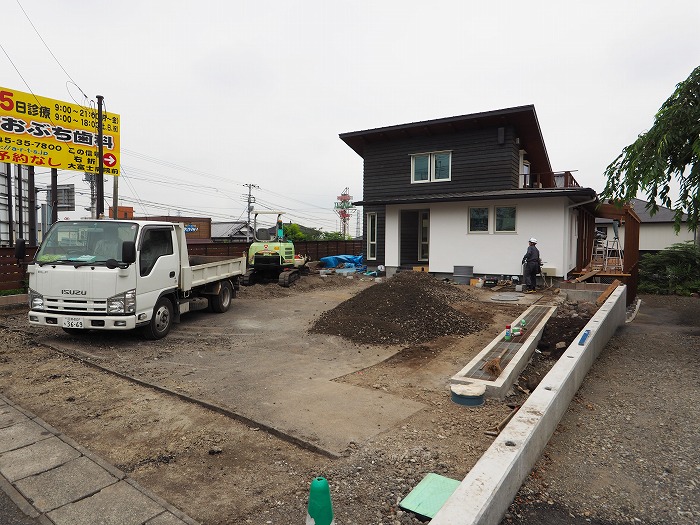 富士市 モデルハウス 冨嶽町家 舗装工事