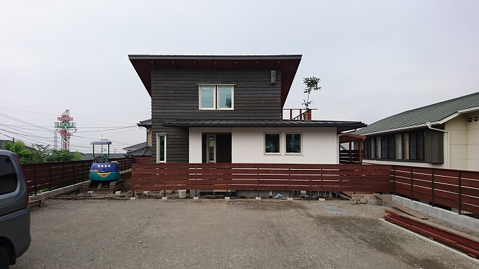 富士市 モデルハウス 冨嶽町家 木のフェンス