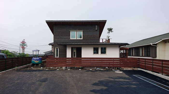 富士市 モデルハウス 植栽前